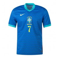 Pánský Fotbalový dres Brazílie Vinicius Junior #7 Copa America 2024 Venkovní Krátký Rukáv